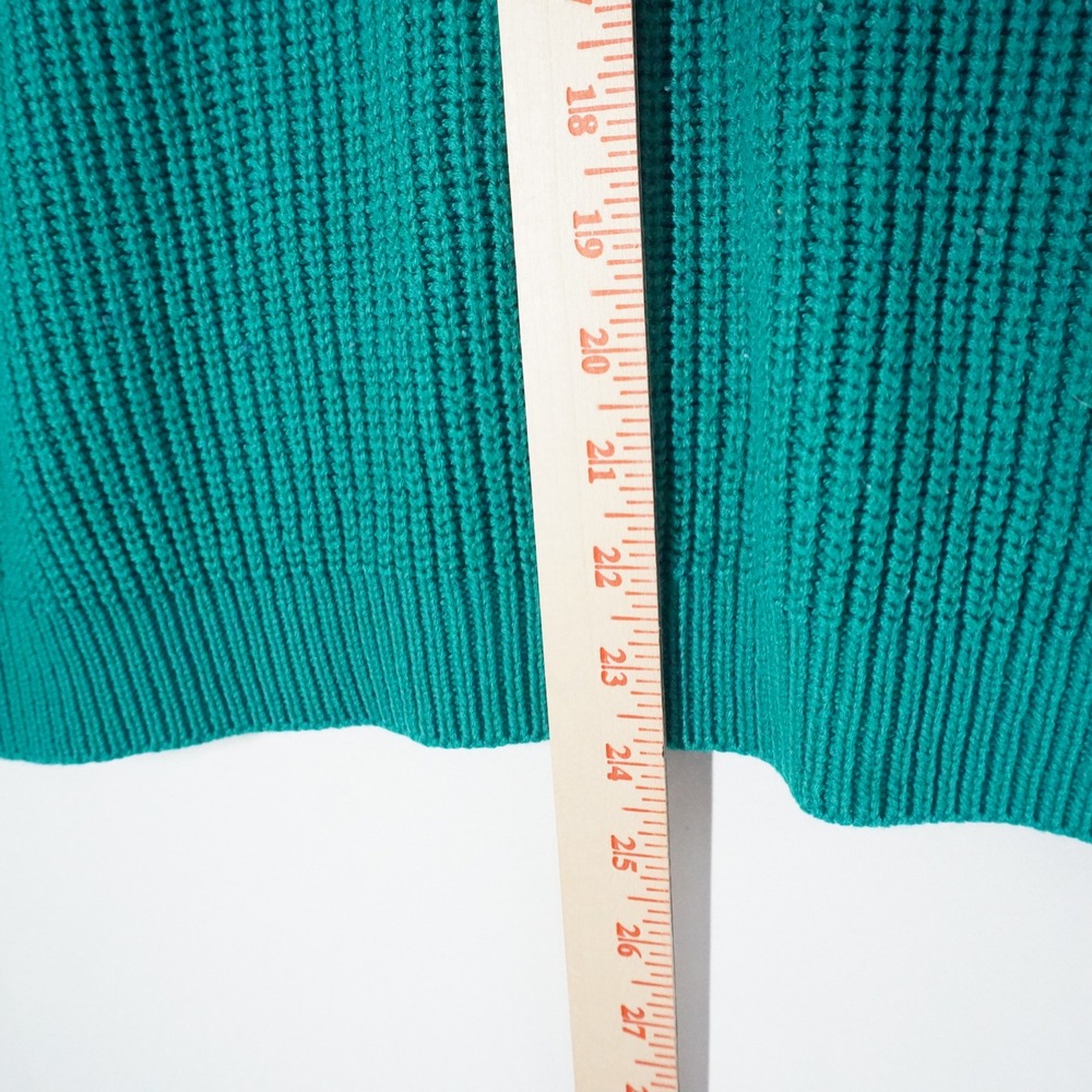 Amilano‎ Paris Milano New York Mock Neck Knit Sweater Medium Green Pocket - Picture 7 of 7